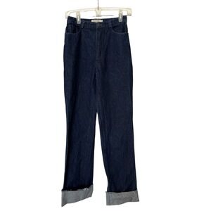 Denim Jeans CULTNAKED High Waisted Straight‎ Leg Raw Hem Tall Jeans Small 0/2 26